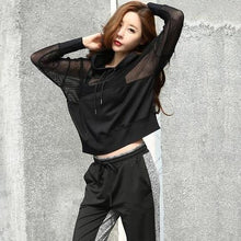 Load image into Gallery viewer, Mesh Patchwork Hooded Shirt