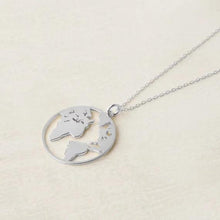 Load image into Gallery viewer, Globe World Map Necklace