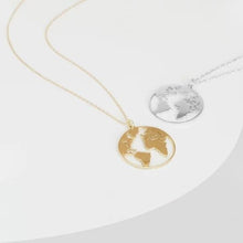 Load image into Gallery viewer, Globe World Map Necklace