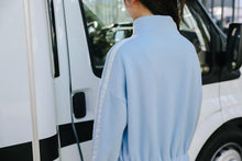 Load image into Gallery viewer, Striped Zip-Up Collar Warm Sweatshirt