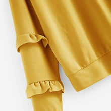 Load image into Gallery viewer, Ruffled Sleeve Sweatshirt
