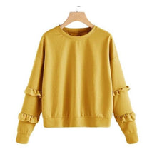 Load image into Gallery viewer, Ruffled Sleeve Sweatshirt