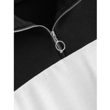 Load image into Gallery viewer, Three Tone Zip-Up Collar Sweatshirt