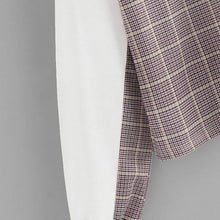 Load image into Gallery viewer, Plaid Stand Collar Sweatshirt