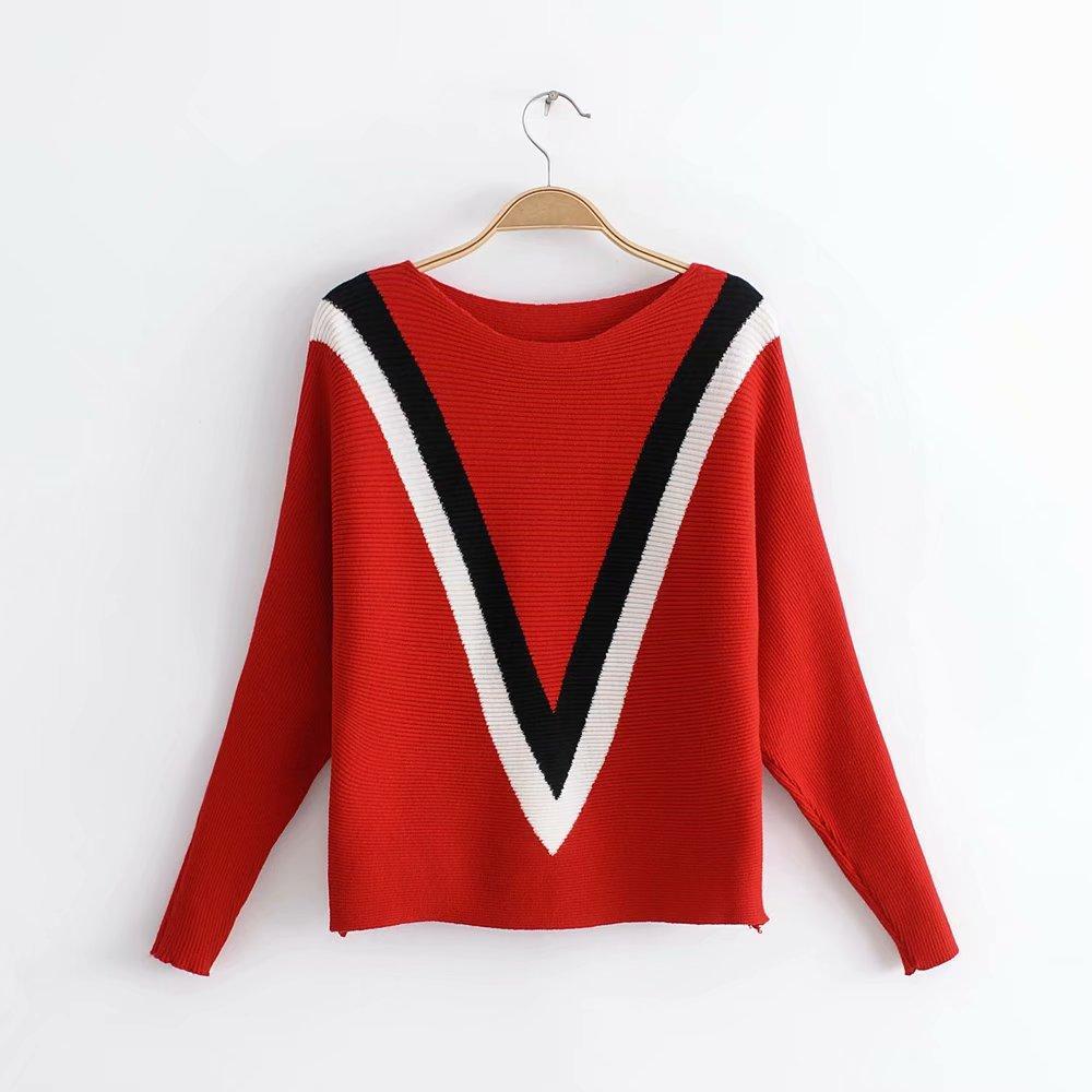 V Striped Sweater