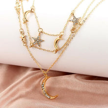 Load image into Gallery viewer, Moon &amp; Stars Necklace