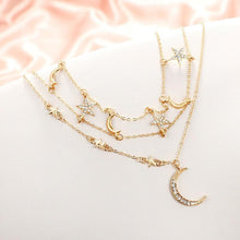 Load image into Gallery viewer, Moon &amp; Stars Necklace