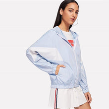Load image into Gallery viewer, Two Tone Hooded Windbreaker Jacket