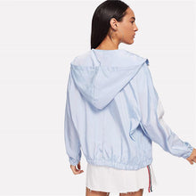 Load image into Gallery viewer, Two Tone Hooded Windbreaker Jacket