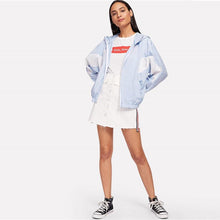 Load image into Gallery viewer, Two Tone Hooded Windbreaker Jacket