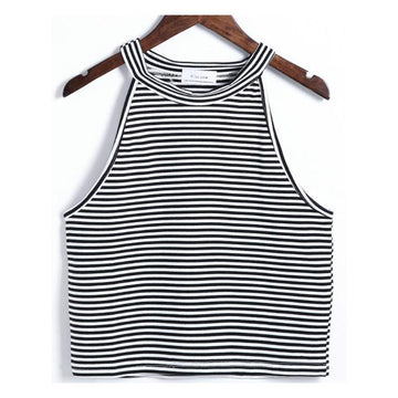 Striped Crop Tank Top