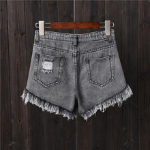 Load image into Gallery viewer, Shredded Denim Shorts