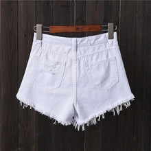 Load image into Gallery viewer, Shredded Denim Shorts