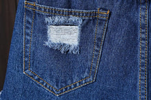 Load image into Gallery viewer, Shredded Denim Shorts