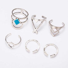 Load image into Gallery viewer, 6 Piece Set Lucky Rings (2 Colors)