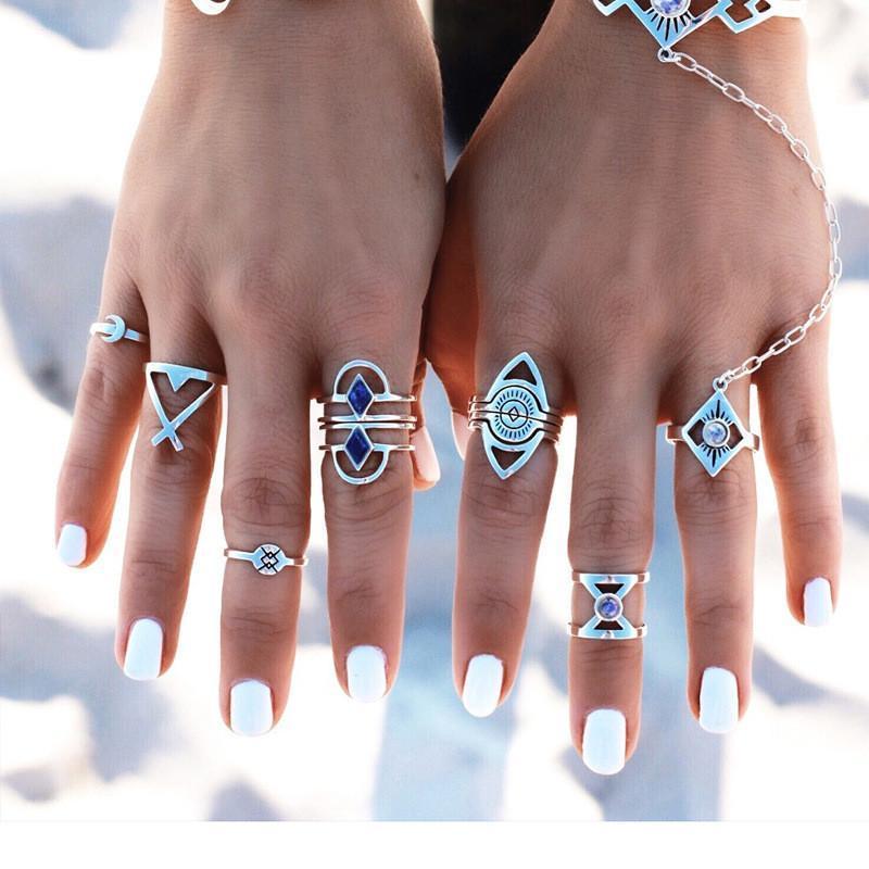 8 Piece Set Rings