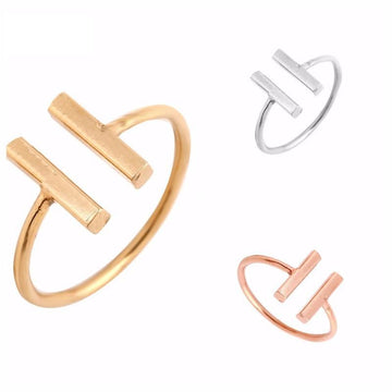 Classic Double Bar Rings (3 Colors)