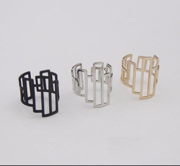 Geometric Rings (3 Colors)