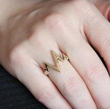 Load image into Gallery viewer, Lightning/Heartbeat Rings (3 Colors)