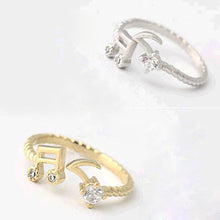 Load image into Gallery viewer, Music Note Ring (2 Colors)