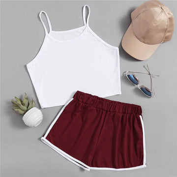 Crop Top & Shorts (2 Piece Set)