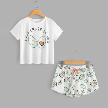 'I AVO CRUSH ON YOU' T-Shirt & Shorts (2 Piece Set)