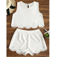 Load image into Gallery viewer, Laser Cut Tank Top &amp; Shorts (2 Piece Set)