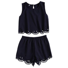 Load image into Gallery viewer, Laser Cut Tank Top &amp; Shorts (2 Piece Set)