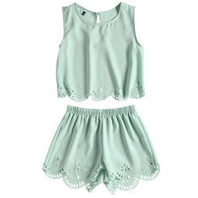 Load image into Gallery viewer, Laser Cut Tank Top &amp; Shorts (2 Piece Set)