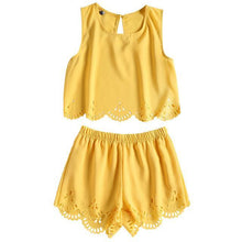 Load image into Gallery viewer, Laser Cut Tank Top &amp; Shorts (2 Piece Set)