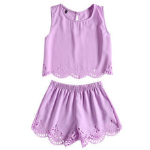 Load image into Gallery viewer, Laser Cut Tank Top &amp; Shorts (2 Piece Set)