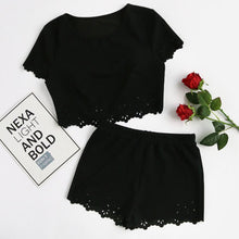 Load image into Gallery viewer, Laser Cut Crop Top &amp; Shorts