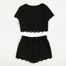 Load image into Gallery viewer, Laser Cut Crop Top &amp; Shorts