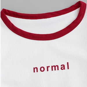 'Nomal' Striped T-Shirt & Shorts (2 Piece Set)