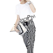 Load image into Gallery viewer, Sexy Crop Top &amp; Striped Pants (2 Piece Set)