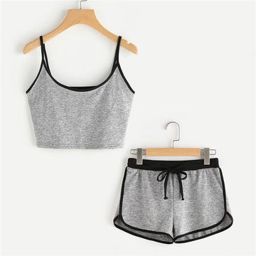 Spaghetti Strap Tank Top & Shorts (2 Piece Set)