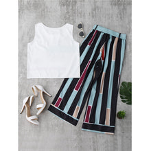 Load image into Gallery viewer, Striped Tank Top &amp; Belted Pants (2 Piece Set)