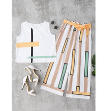 Load image into Gallery viewer, Striped Tank Top &amp; Belted Pants (2 Piece Set)