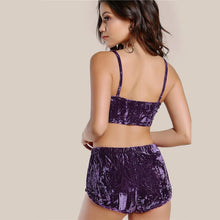 Load image into Gallery viewer, Velvet Crop Top &amp; Elastic Shorts (2 Piece Set)