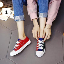 Load image into Gallery viewer, Two Tone Canvas Sneakers