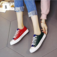 Load image into Gallery viewer, Two Tone Canvas Sneakers