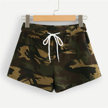 Load image into Gallery viewer, Camouflage Drawstring Waist Shorts