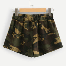 Load image into Gallery viewer, Camouflage Drawstring Waist Shorts