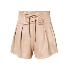 Load image into Gallery viewer, Lace Up Elastic High Waist Shorts