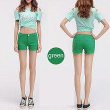 Load image into Gallery viewer, Solid Color Denim Shorts
