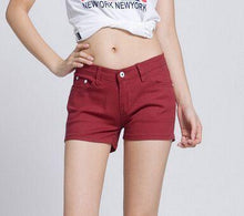 Load image into Gallery viewer, Solid Color Denim Shorts