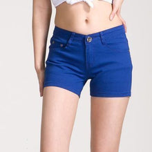 Load image into Gallery viewer, Solid Color Denim Shorts