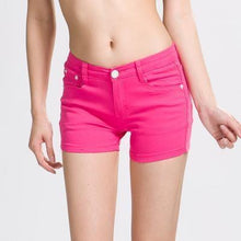 Load image into Gallery viewer, Solid Color Denim Shorts