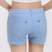 Load image into Gallery viewer, Solid Color Denim Shorts