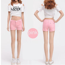Load image into Gallery viewer, Solid Color Denim Shorts